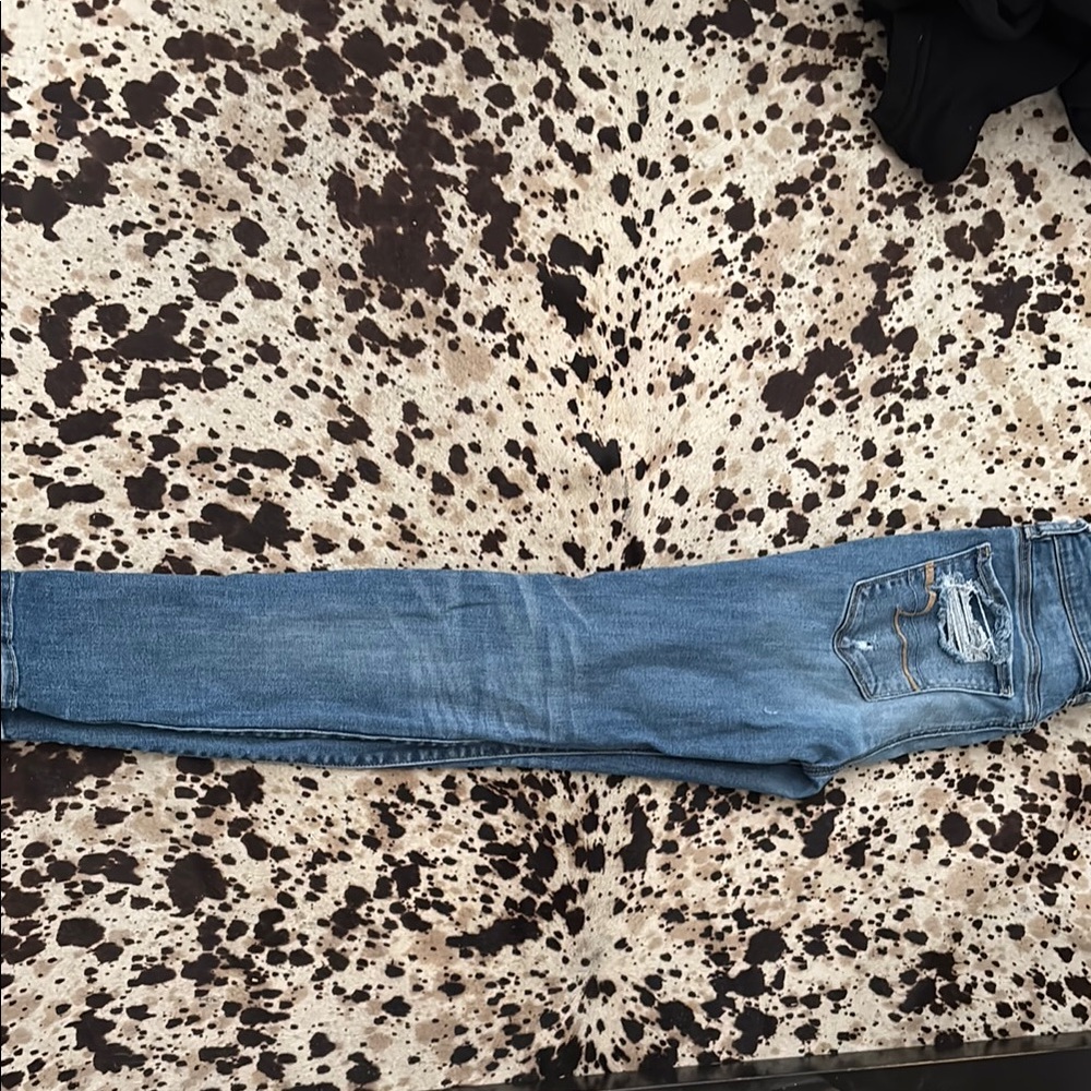 American Eagle Blue Distressed Skinny Jeans